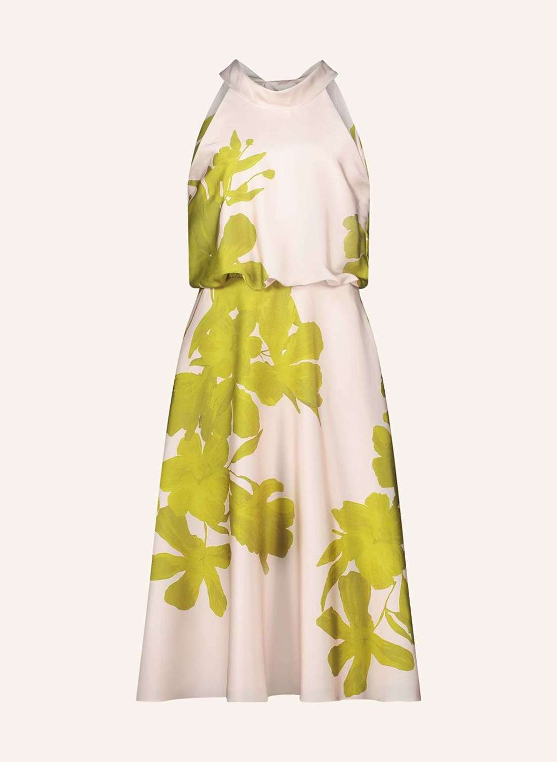 Атласное коктейльное платье