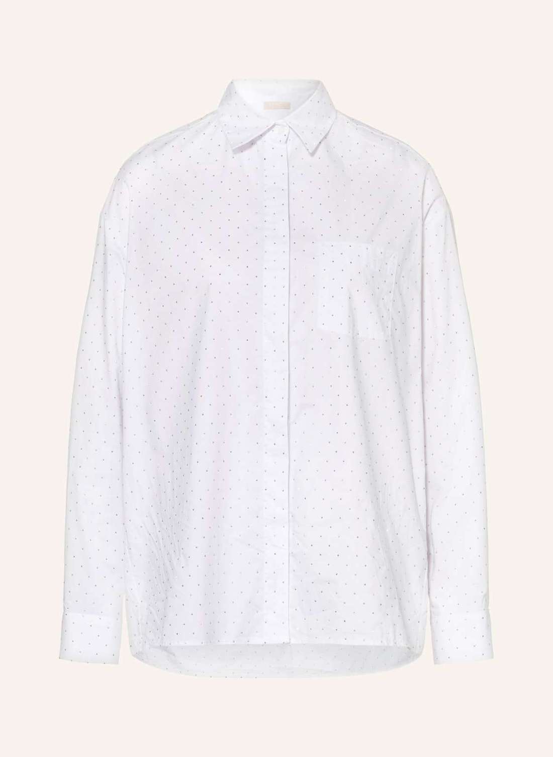 Блузка-рубашка с драгоценными камнями