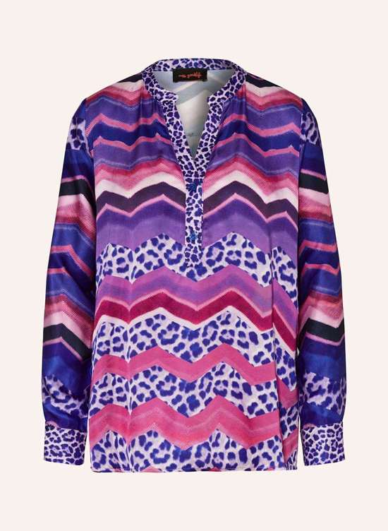 Атласная блузка-рубашка