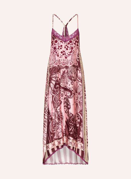 Атласное платье с кружевом