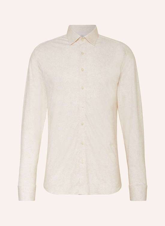 Рубашка из джерси приталенного кроя с удлиненными рукавами