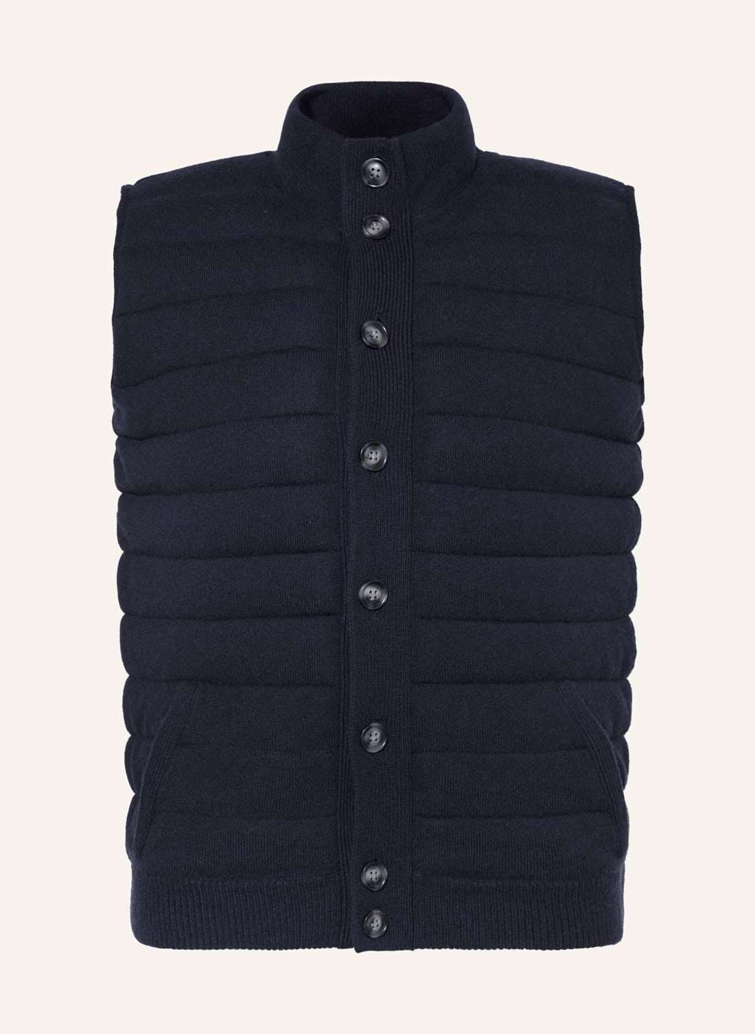 Стеганый вязаный жилет