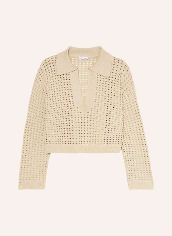 Свитер из блестящей пряжи