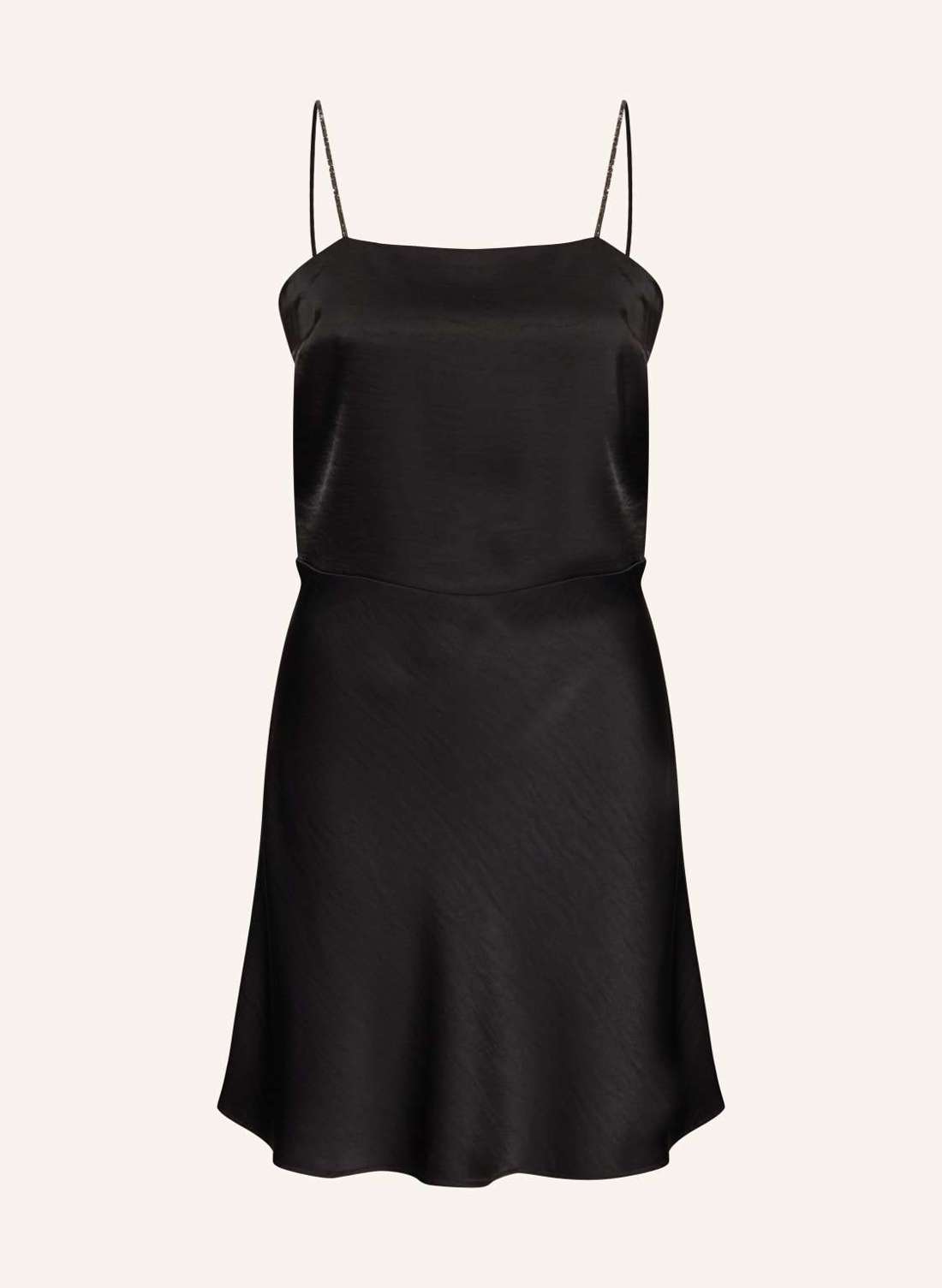 Атласное платье с драгоценными камнями CLARA