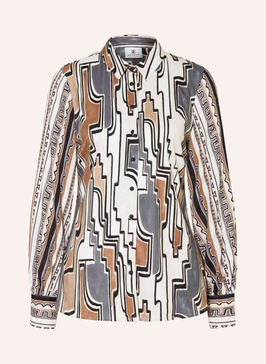 Блузка-рубашка из микса материалов PIA