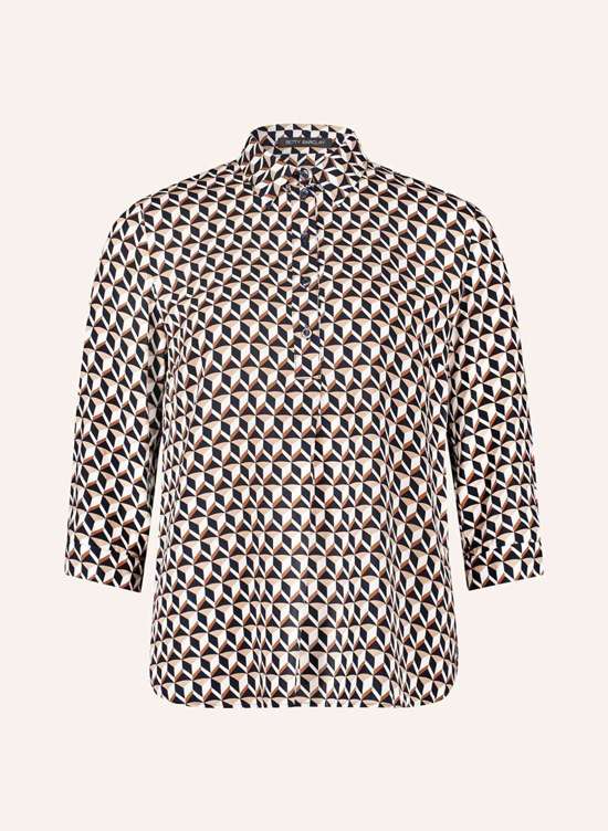 Блузка-рубашка с рукавами 3/4