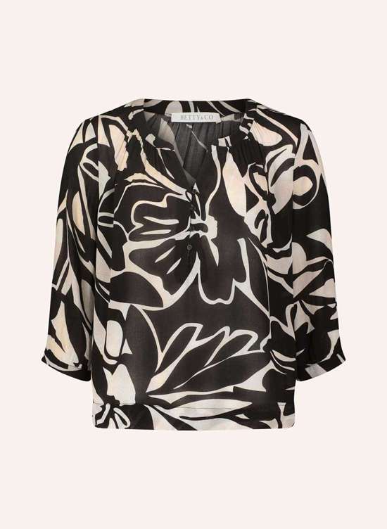 Блузка-рубашка с рукавами 3/4