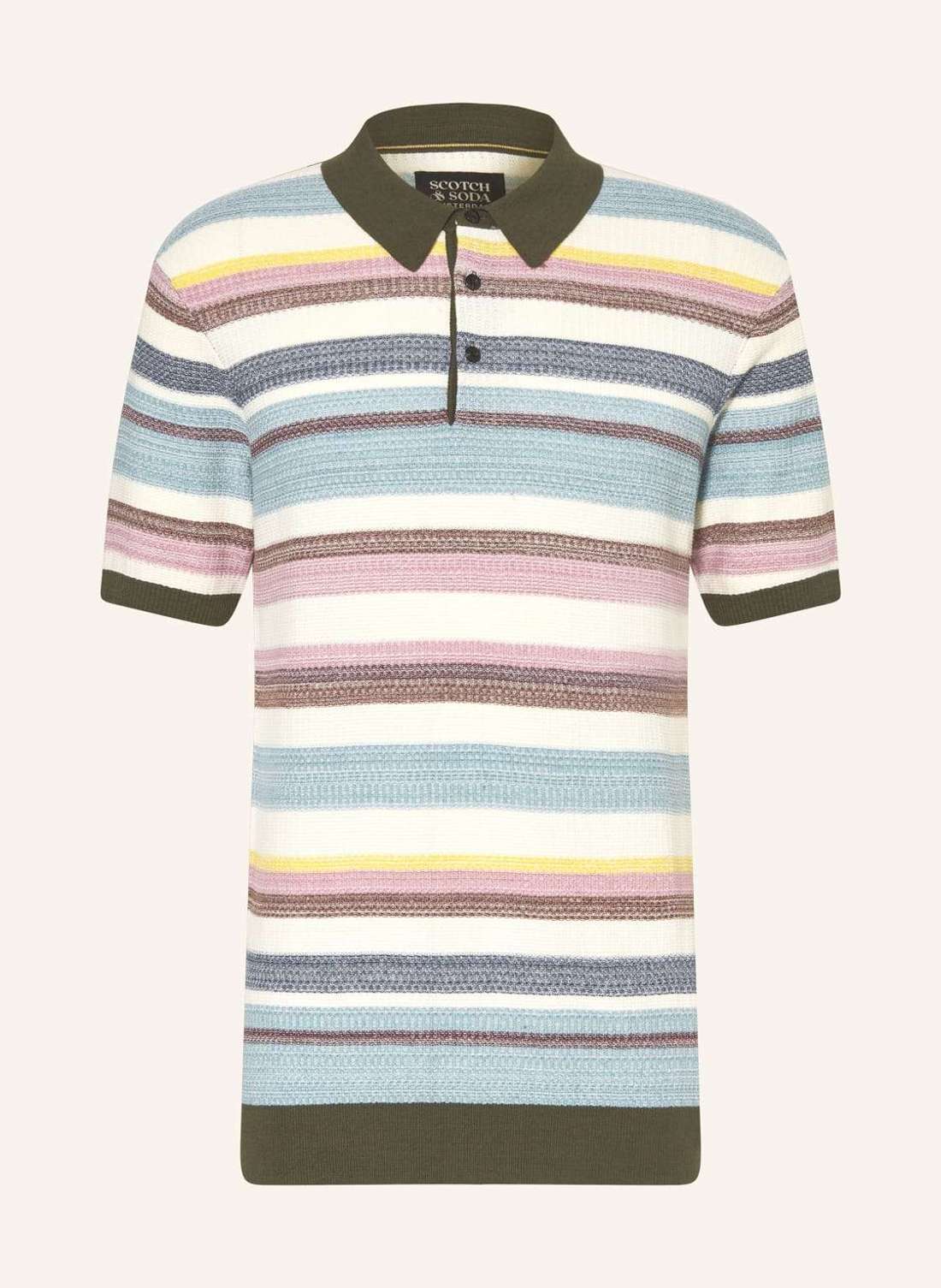 Вязаная рубашка-поло