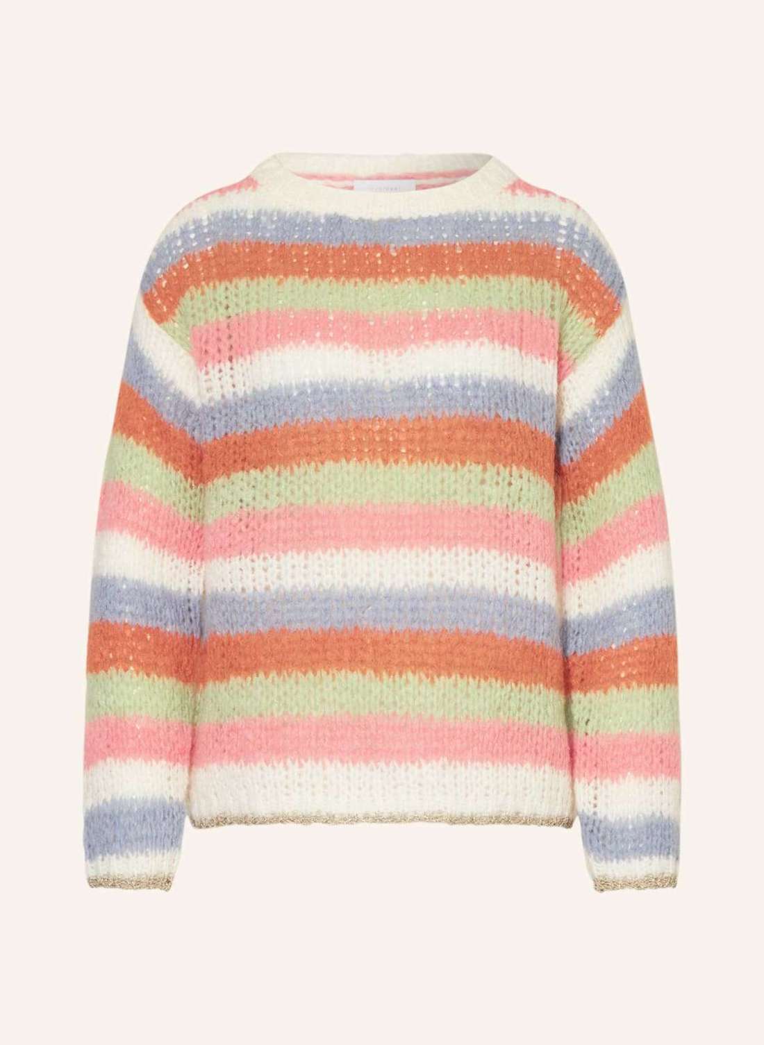 Свитер из блестящей пряжи