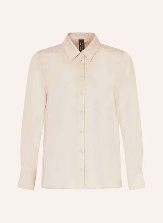 Атласная блузка-рубашка