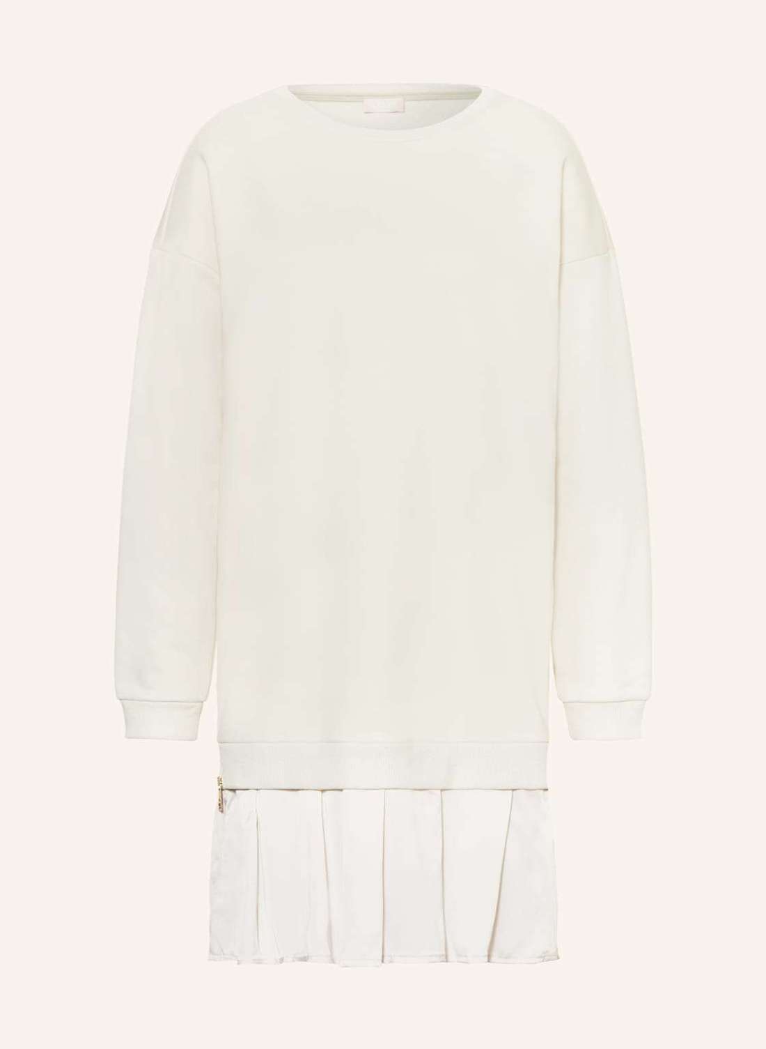 Платье-свитшот из разных материалов