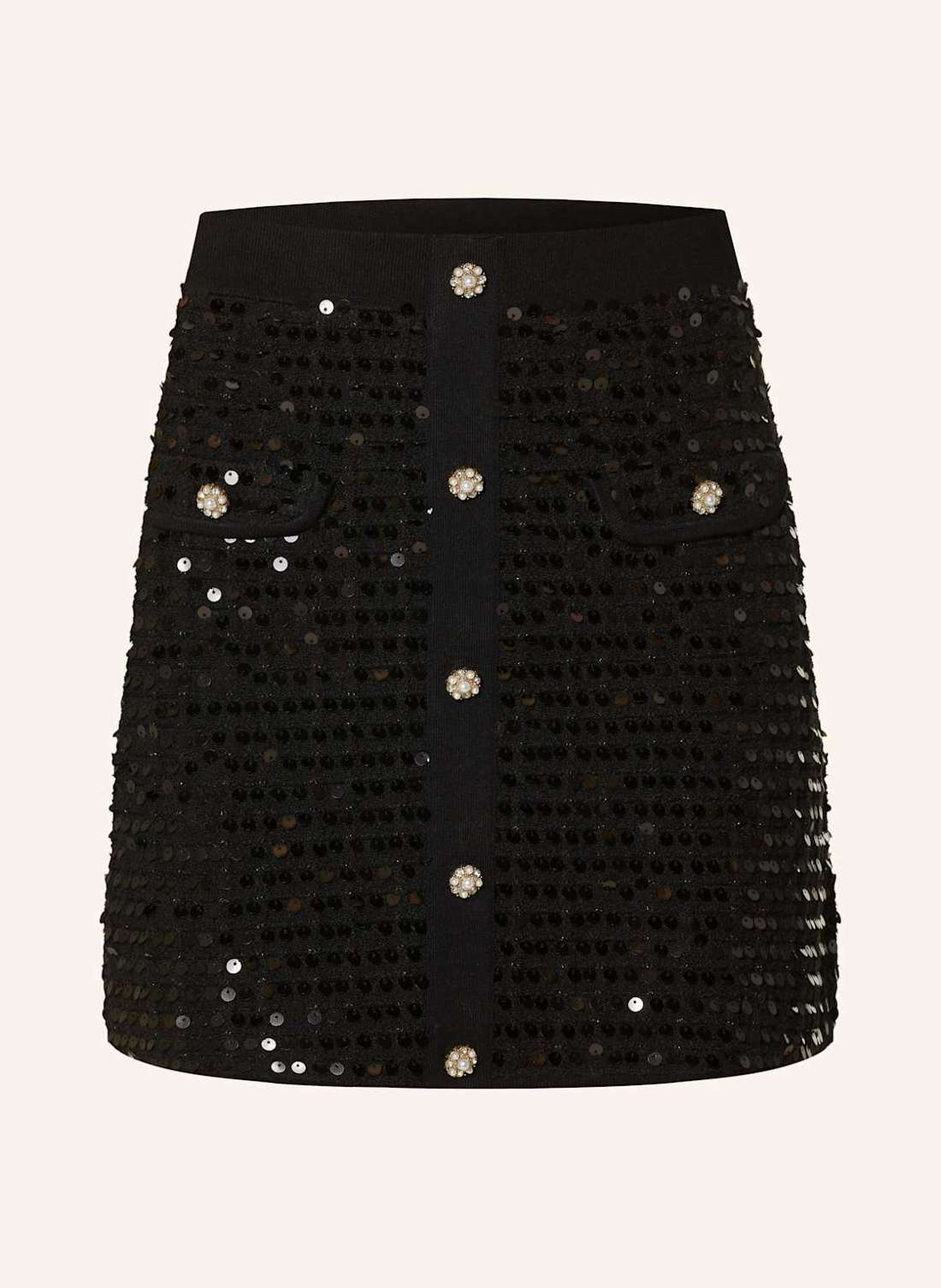 Трикотажная юбка с пайетками