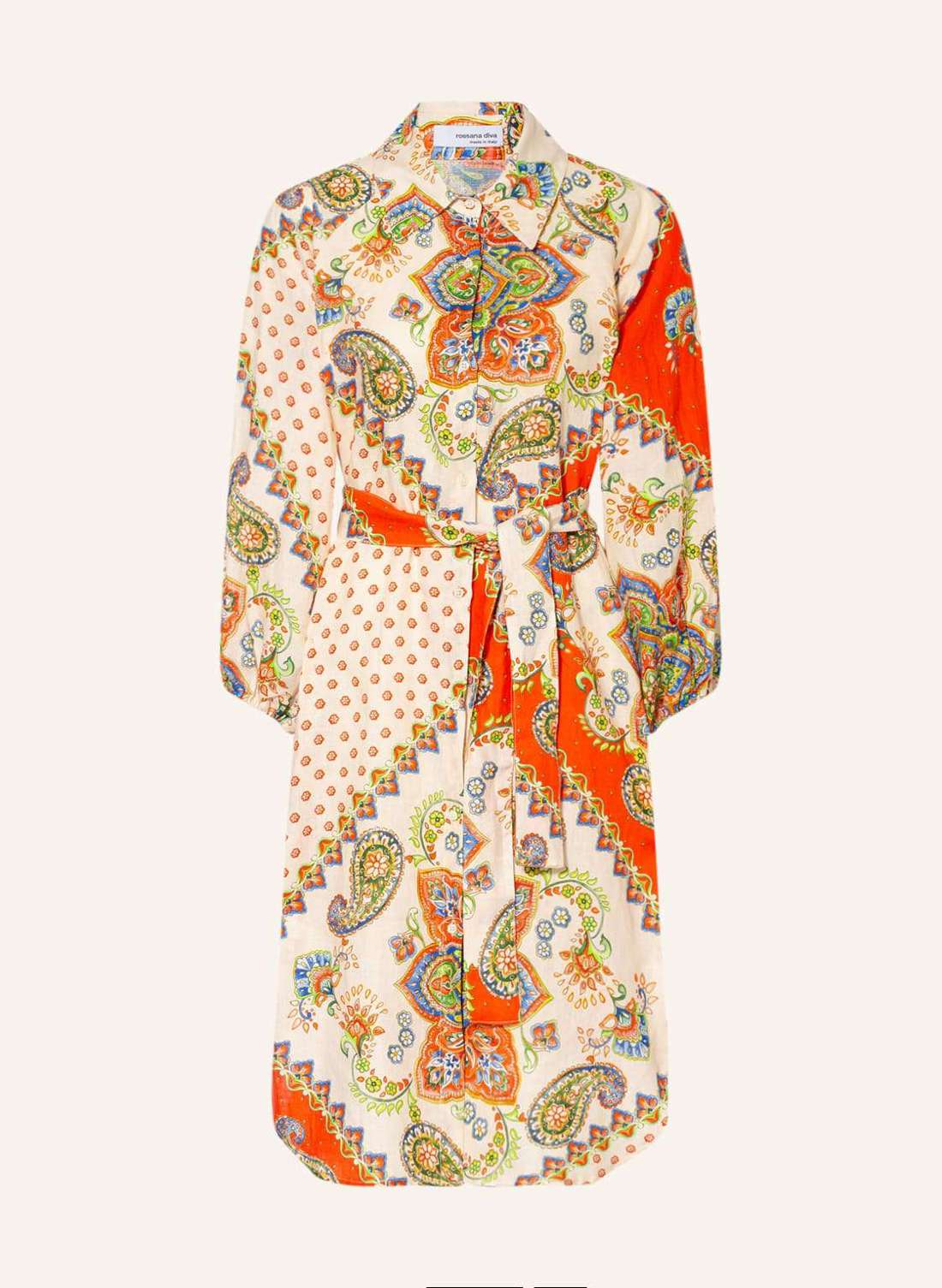 Льняное платье-рубашка