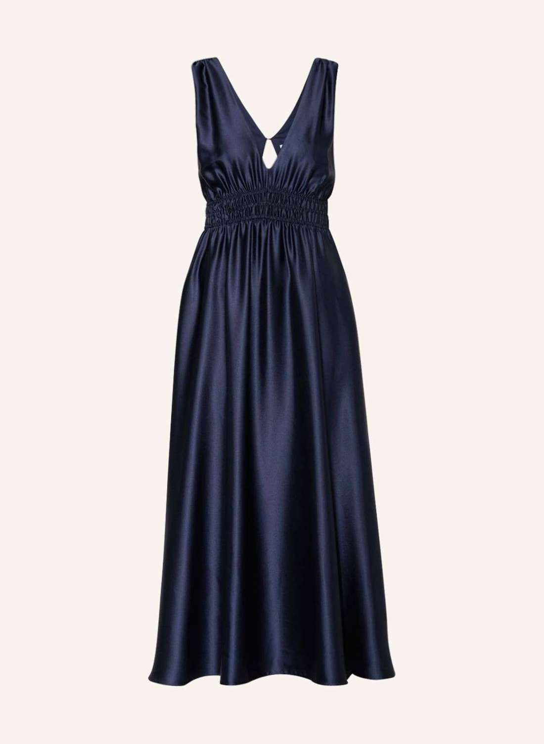 Атласное коктейльное платье