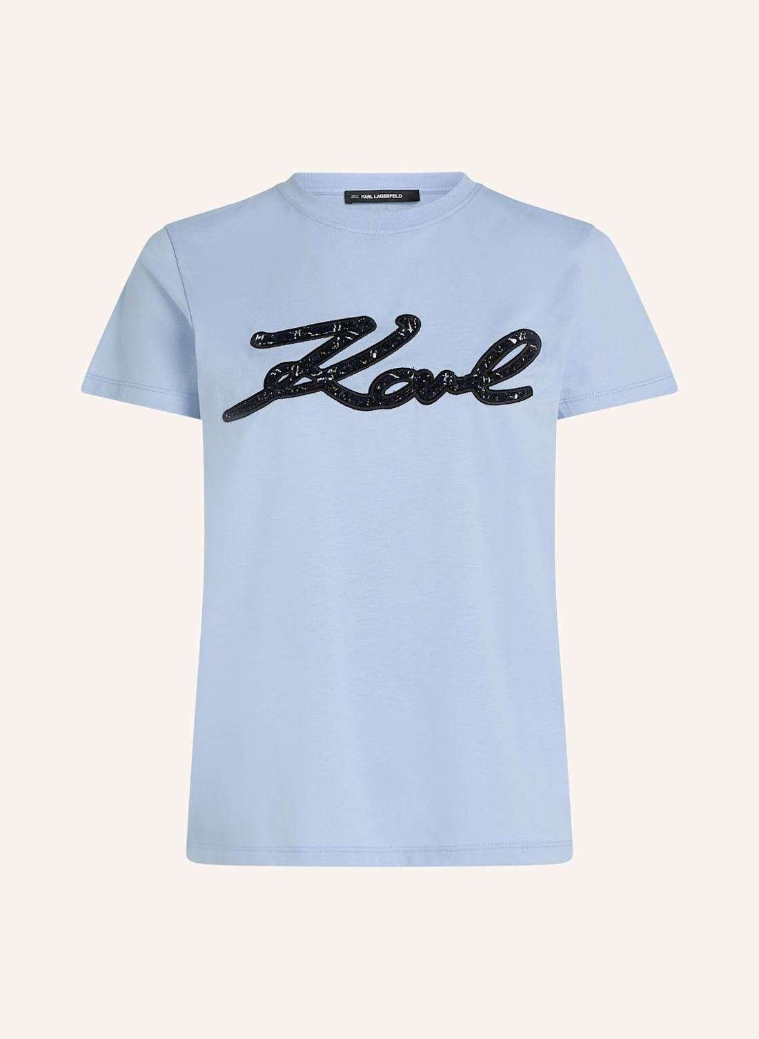 KARL-SIGNATUR-T-SHIRT MIT BOUCLÉ