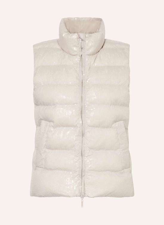 Стеганый жилет с пайетками