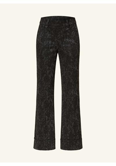 Брюки bootcut из трикотажа с блестящей пряжей. FRANCOISE