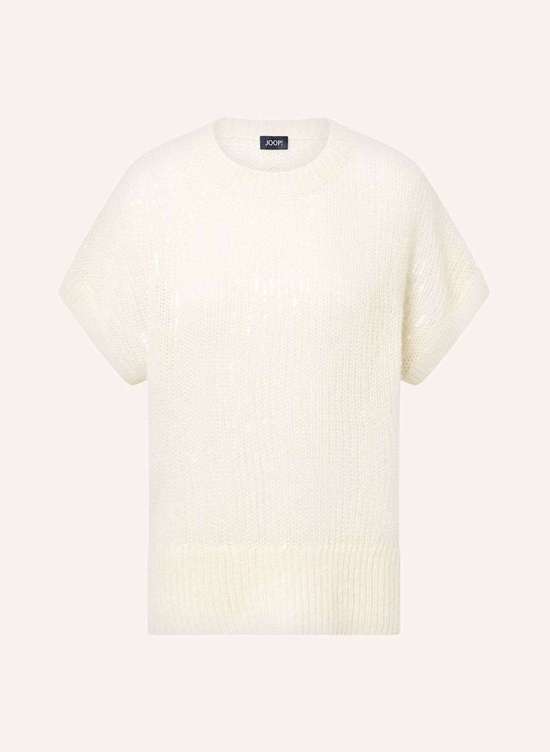 Вязаная рубашка из альпаки и пайеток