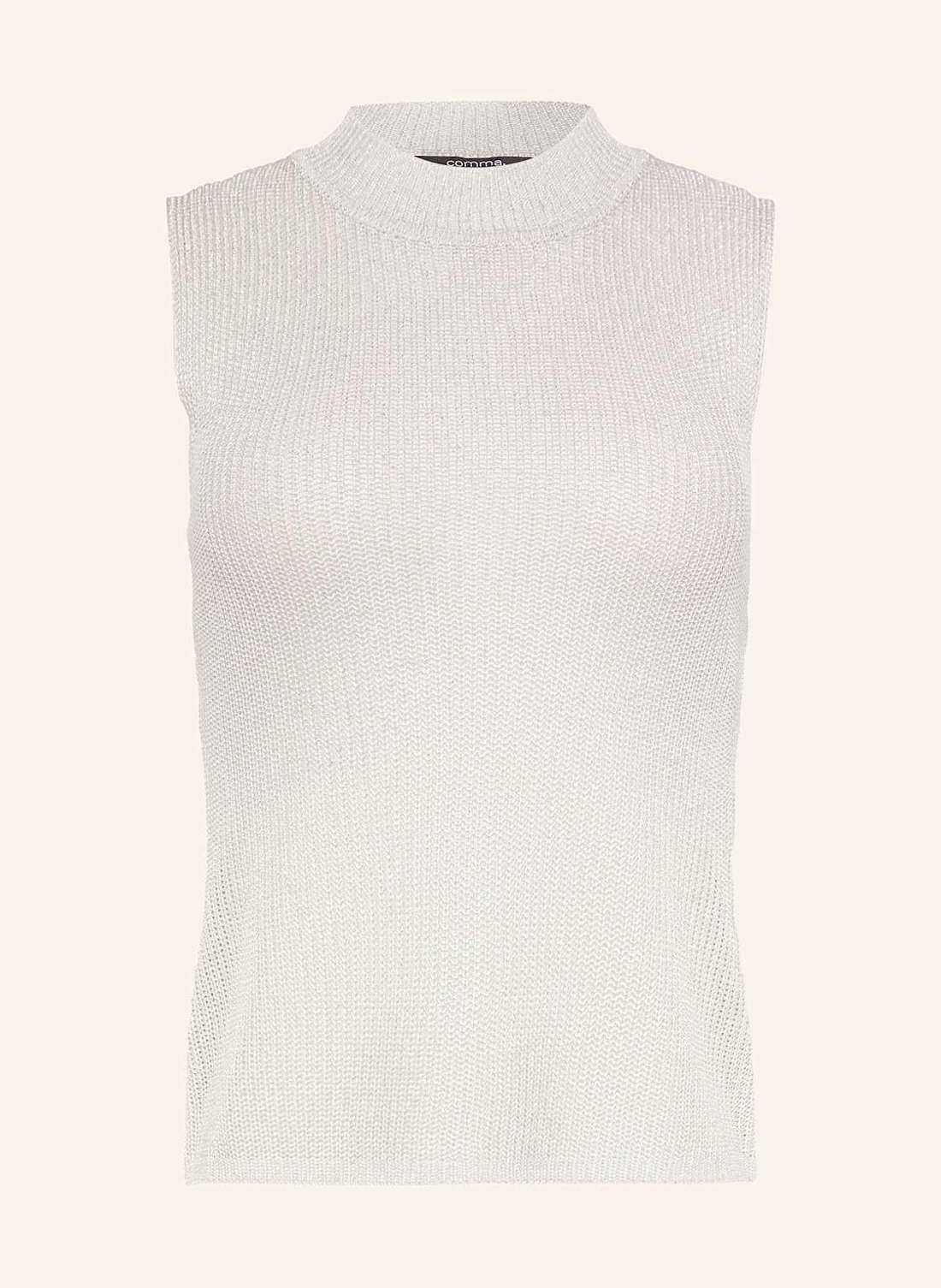 Вязаный топ из блестящей пряжи