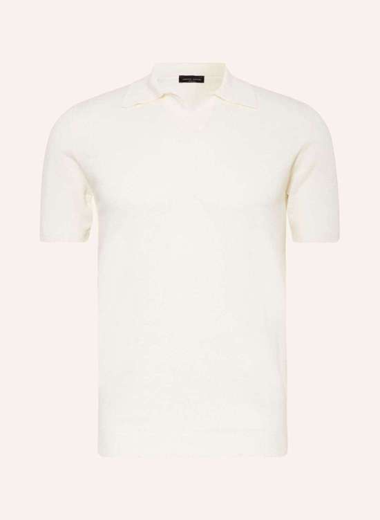 Трикотажная льняная рубашка-поло