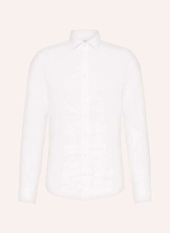 Льняная рубашка узкого кроя