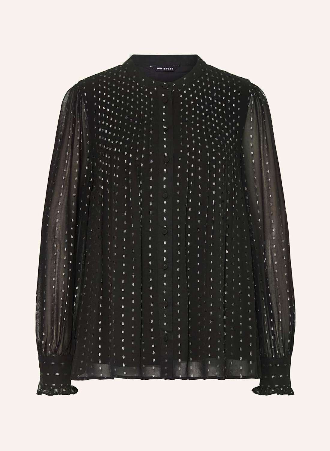 Блузка из блестящей пряжи