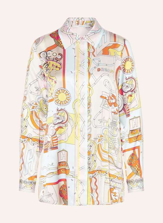 Шелковая блузка-рубашка