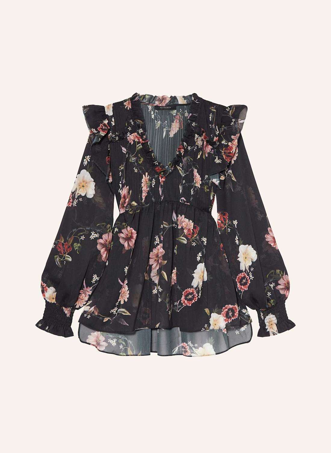 Блузка-рубашка с рюшами и складками IRYNA