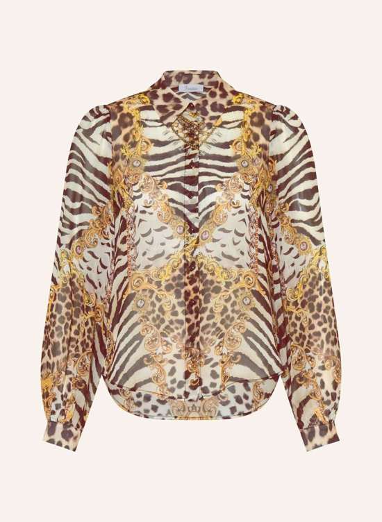 Шелковая блузка-рубашка