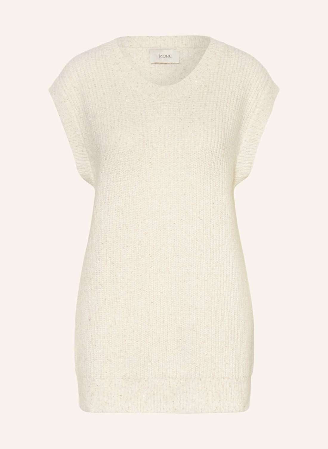 Жилет-свитер из альпаки с пайетками