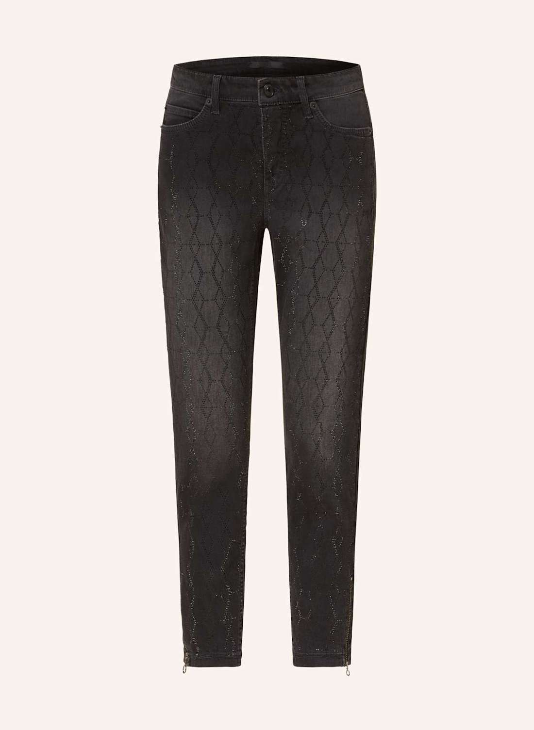 Джинсы с отделкой драгоценными камнями SKINNY CHIC