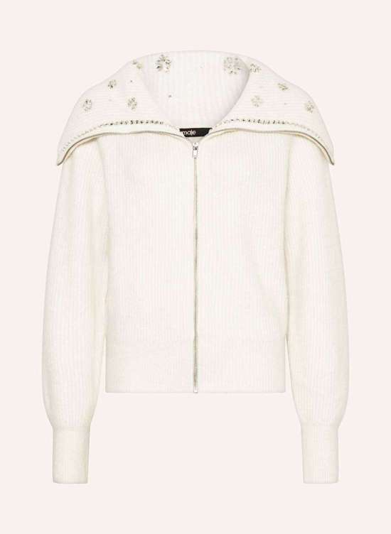 Кардиган с альпакой и драгоценными камнями