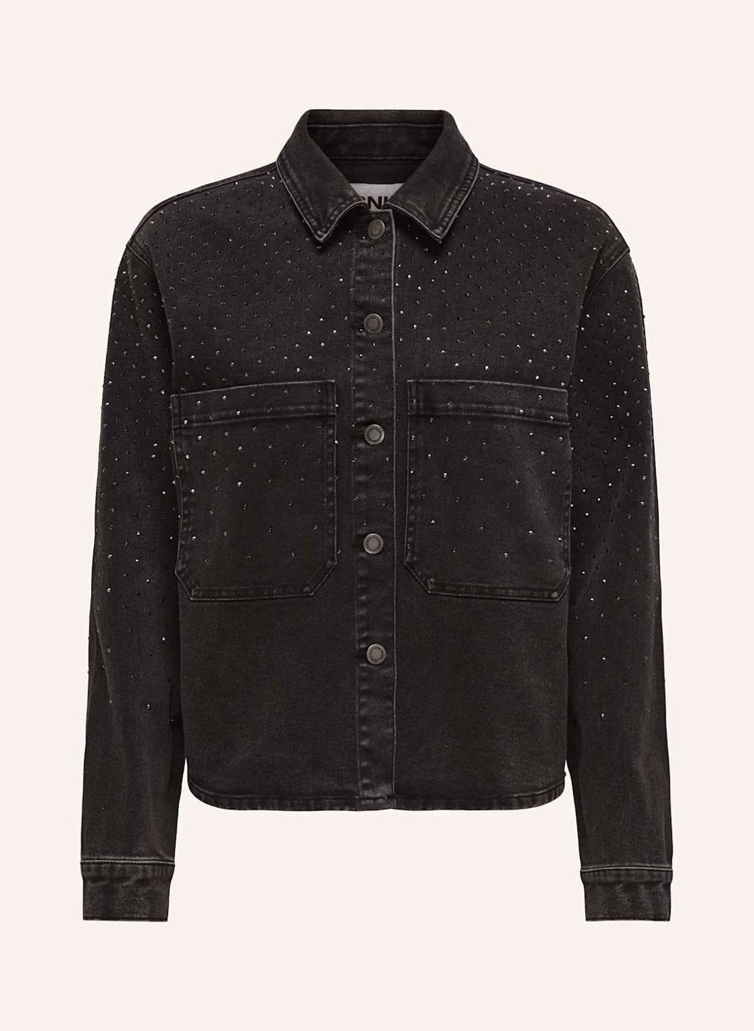 Джинсовая куртка с драгоценными камнями