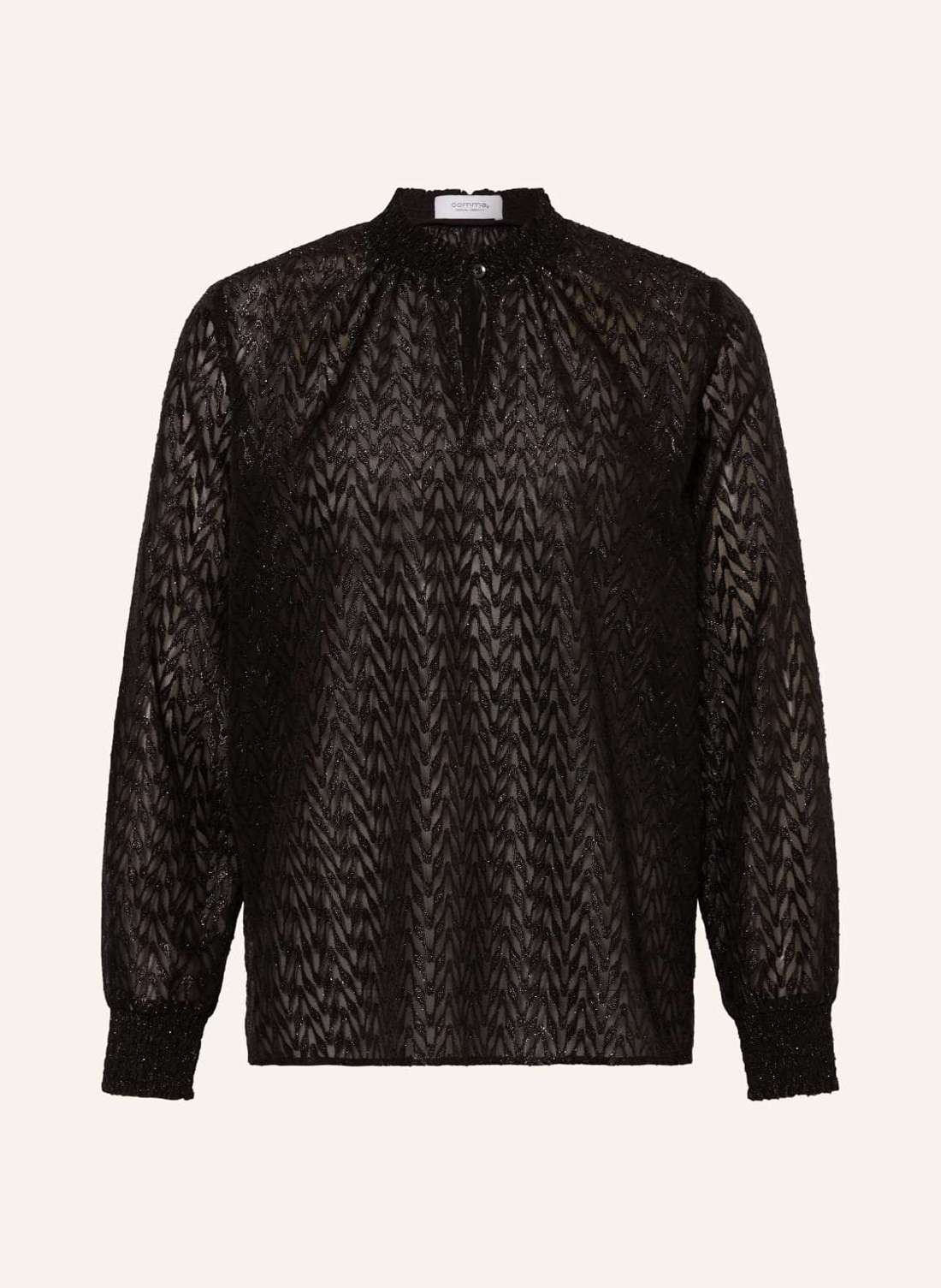 Блузка-рубашка из блестящей пряжи