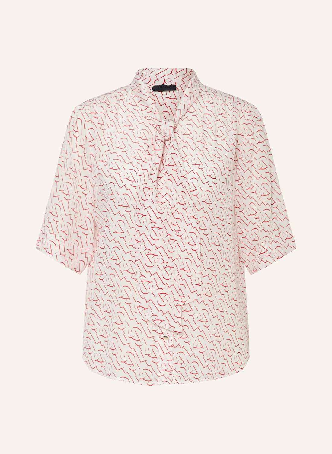 Шелковая блузка с бантом