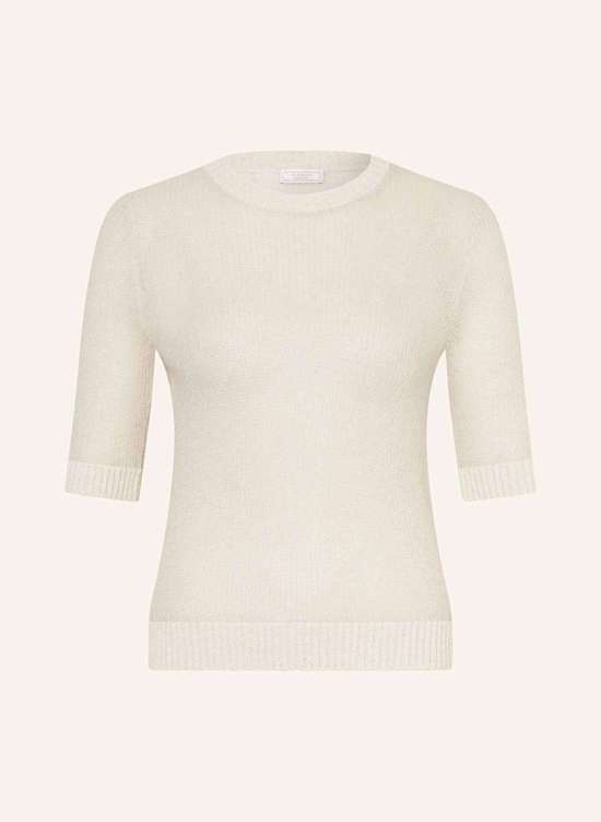 Вязаная рубашка из пряжи альпака и блесток