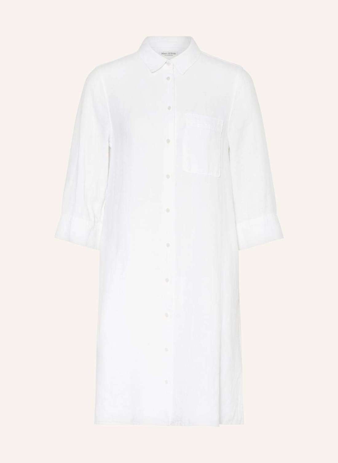 Льняное платье с рукавами 3/4.