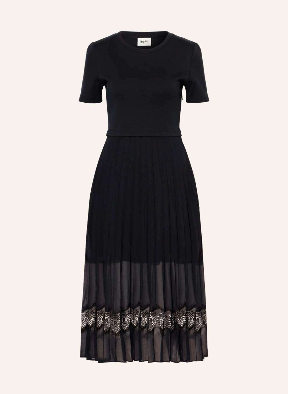 Платье из разных материалов