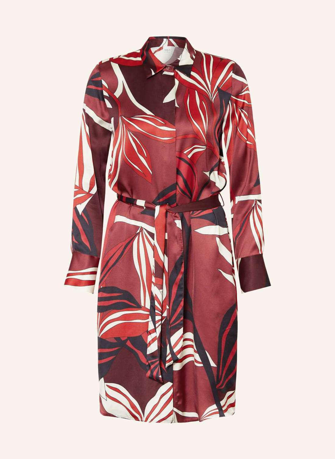 Атласное платье-рубашка