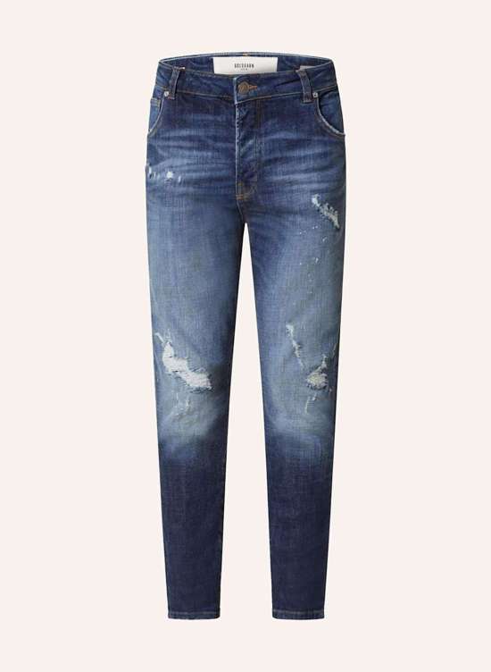 Джинсы перекрученного укороченного кроя NECKARAU