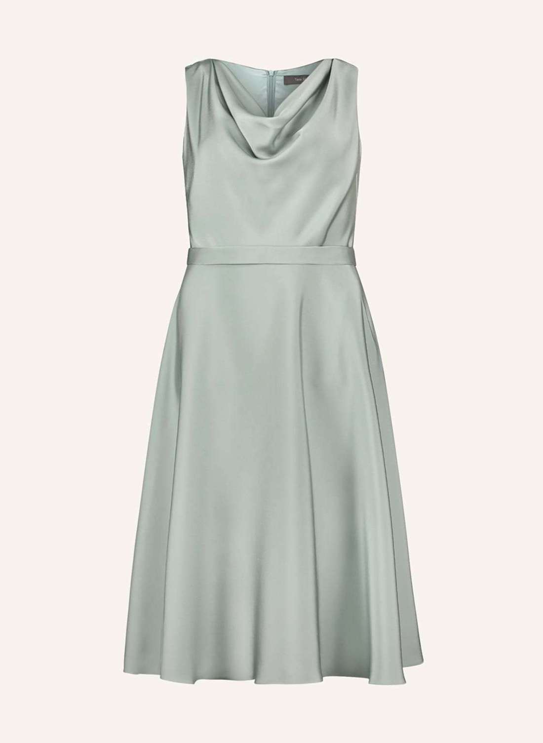 Атласное коктейльное платье