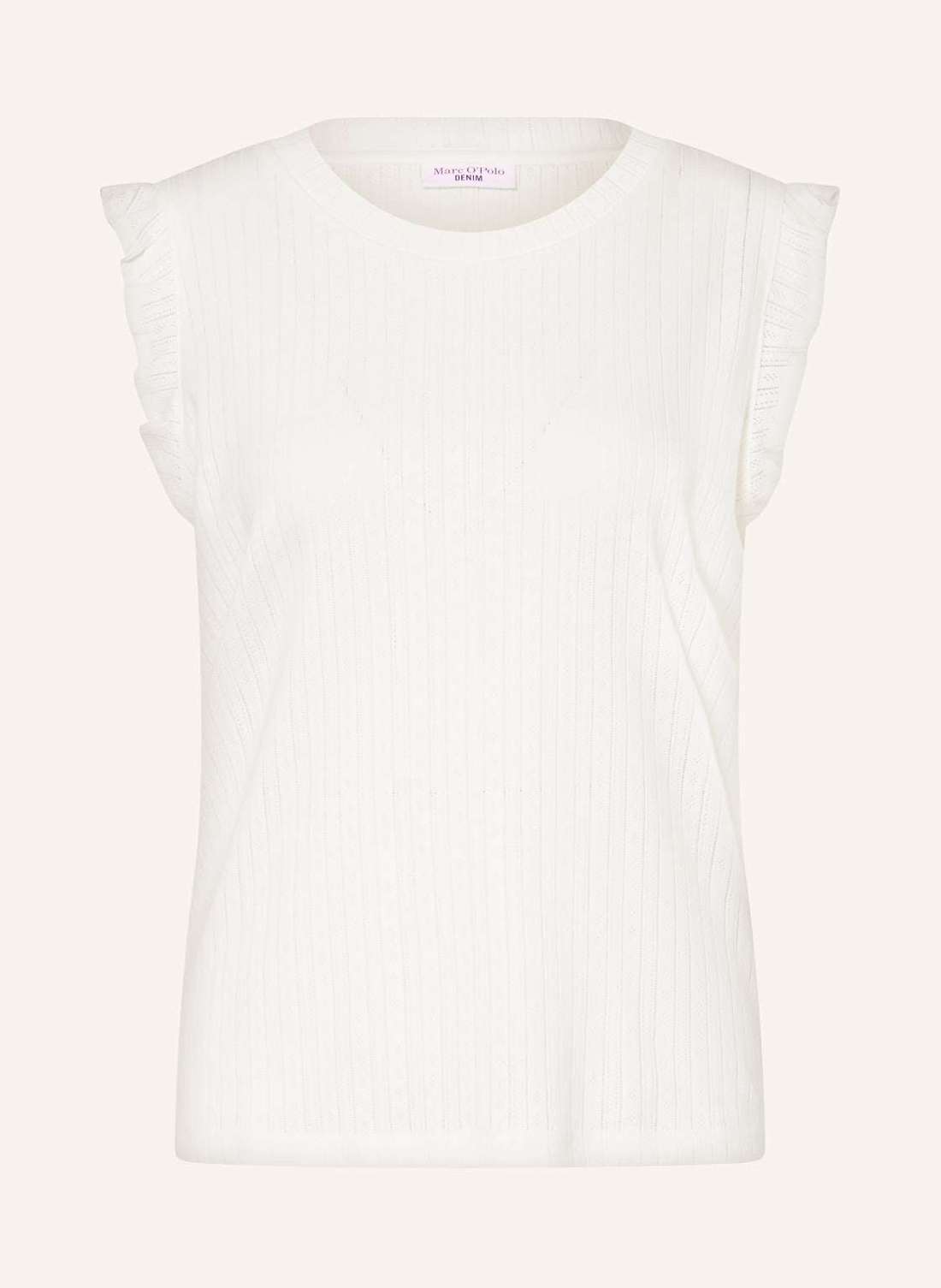 Вязаный топ с воланами