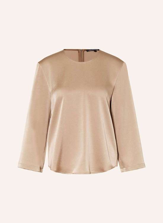 Атласная блузка-рубашка