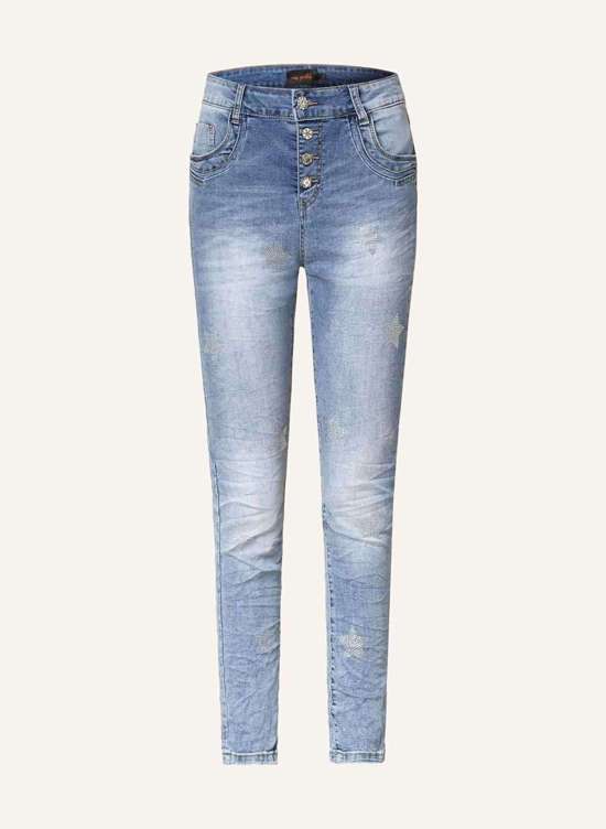 Джинсы скинни с драгоценными камнями