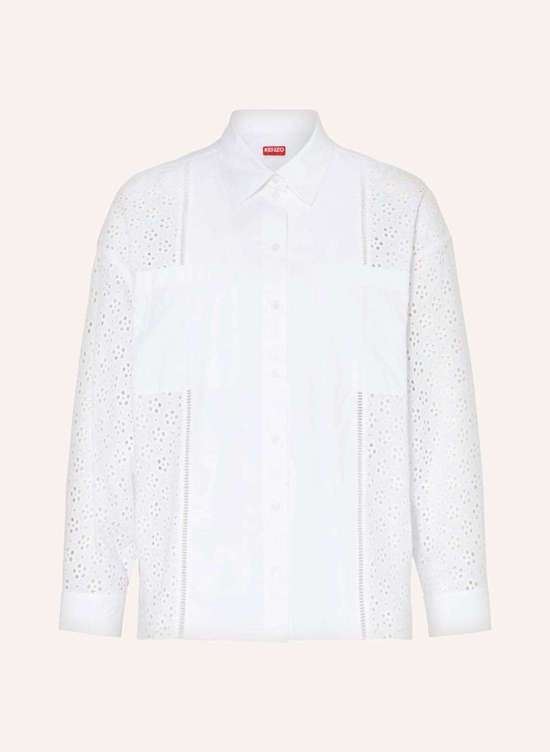 Блузка-рубашка с кружевом