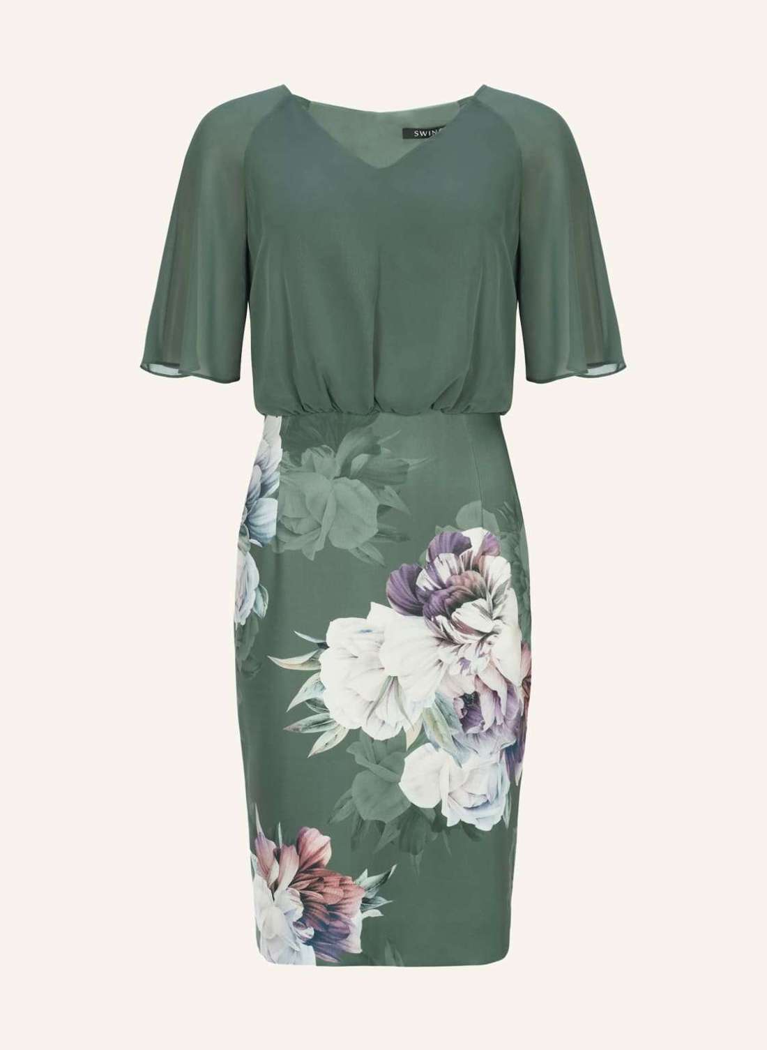 Коктейльное платье из комбинированных материалов