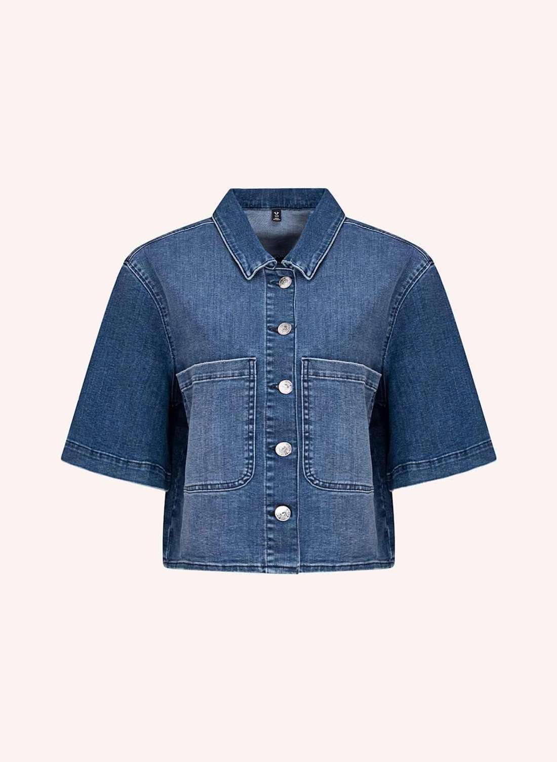 Джинсовая куртка с короткими рукавами