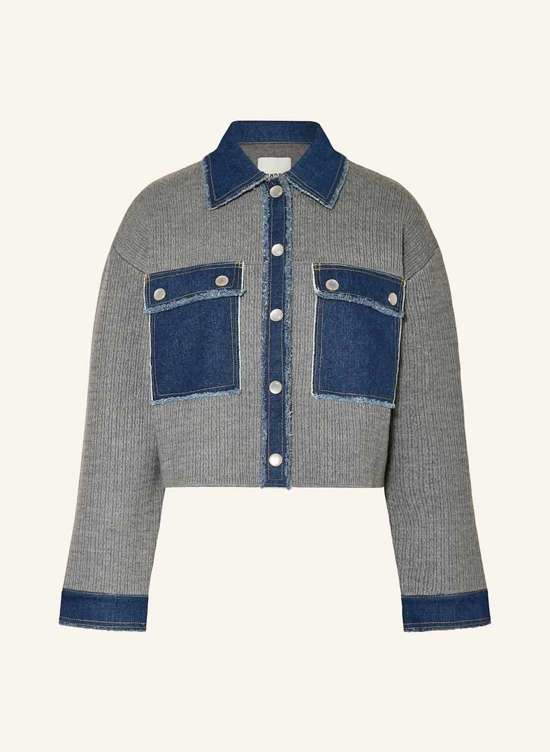 Кардиган из микса материалов