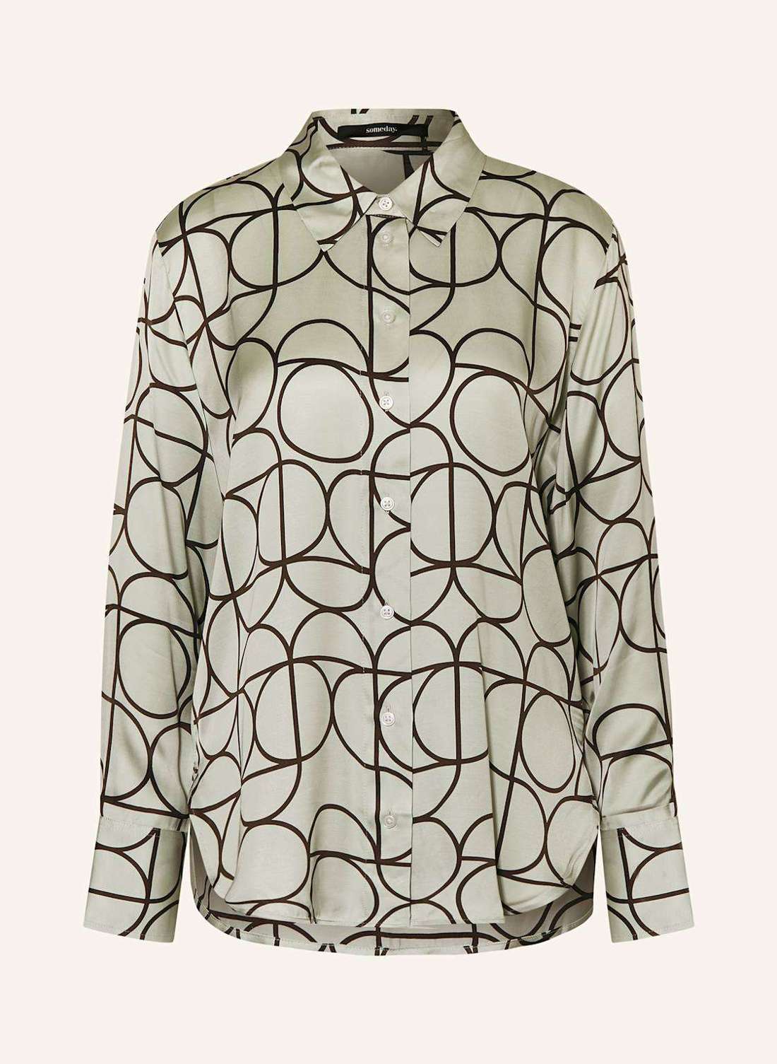 Атласная блузка-рубашка ZELINE