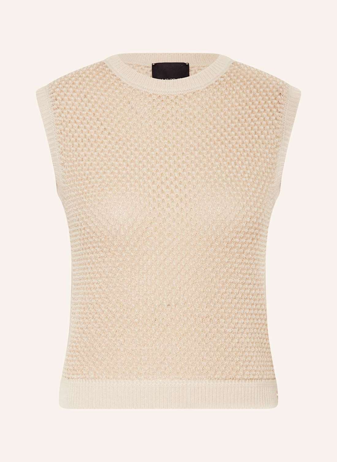 Свитер-жилет из блестящей пряжи